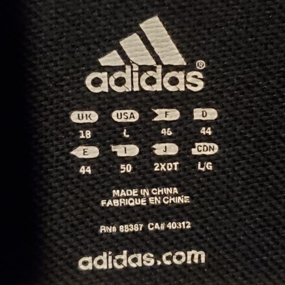 ADIDAS black full-zip hoodie Women's / Kids LARGE 3-stripe - Picture 3 of 4